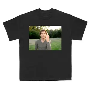 Men's Dexter Morgan Meme T-Shirt - Casual Street Wear, Cotton-Polyester Round Neck Streetwear, Gift for Movie Lovers, Fleece Crewneck or Short Sleeve Casual Menswear Top