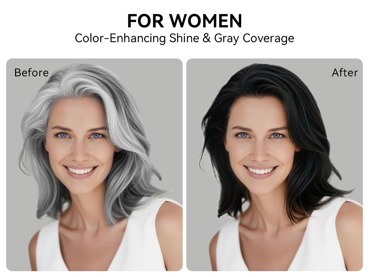 Limer, Multi-color,Bubble Hair Dye Shampoo,6-in-1 Instant Tinte de Cabello,Herbal Ingredients,Gray Coverage,Non-stained Skin,Plant Haircare(10packs)