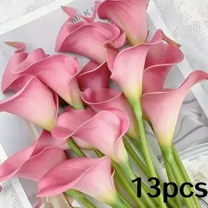 13 Pieces Simulated Multi-Color Calla Lilies, Bulk Decorations for Home Kitchen Office Party Wedding, DIY Floral Art