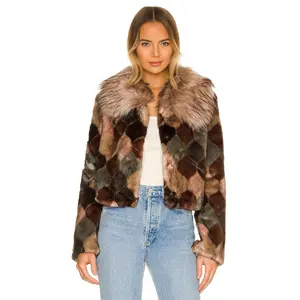 Unreal Fur Casablanca Faux Fur Jacket in Spices