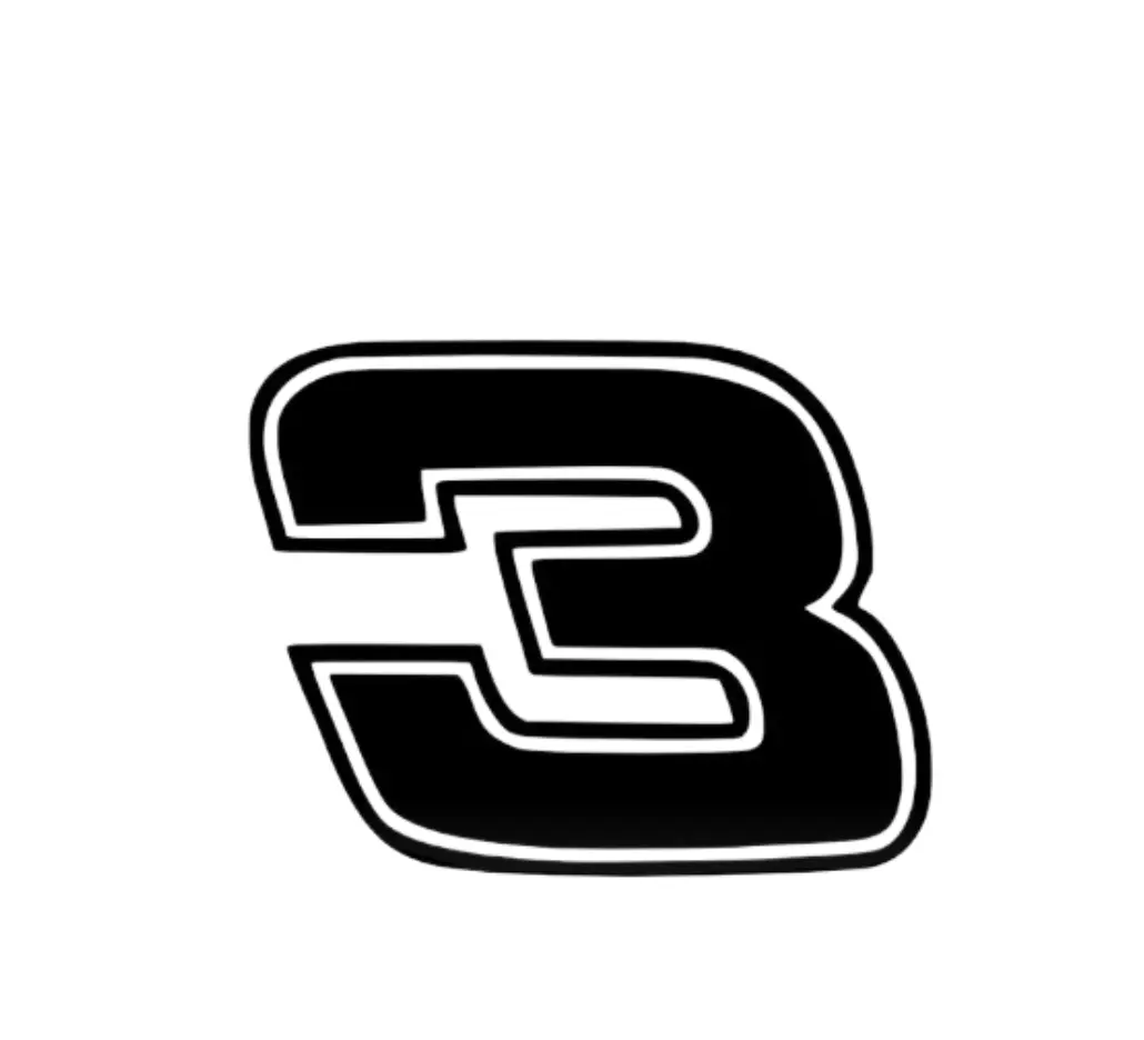 Number 3 Dale Earhart Decal