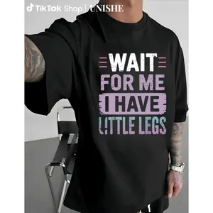 100% Cotton Casual T-Shirt for Kids – 'Wait For Me I Have Little Legs' Funny Graphic Tees Cute Graphic Tee