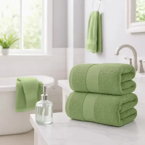 HURBANE HOME Unisex 2-Pack XL Plain 100% Cotton Bath Sheets Towel Set (35" x 70") - Super Soft, Quick Dry, Water Absorbent Towel for Hotel Spa Use, Ideal for Bath Day, Drip Dry Convenience