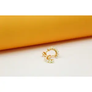 Pearl Half Hoop Earrings