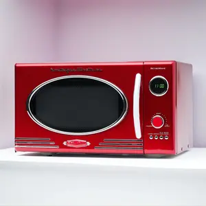 Retro 0.9 Cubic Foot 800-Watt Countertop Microwave Oven - Retro Red