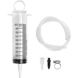Bleeder Kit, Hydraulic Disc Clutch Bleeding Kit 100ML  50cm Hose  Fluid Bleeder Kit  Man  Bleeding Universal for  Motorbikes Scooters Quads Oil Extractor
