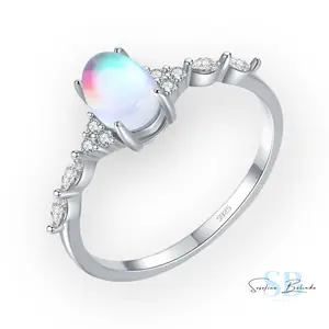 Fire Opal Sterling Silver Ring