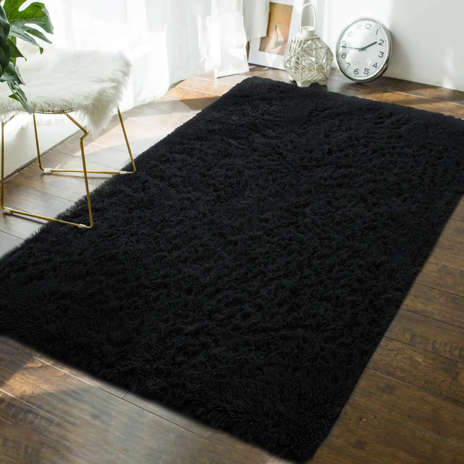 junovo Soft Fluffy Rug,non-slip Indoor Plush Area Rug for Kids, rugs living room Ideal Home Decor Floor Rug Tatami Carpet