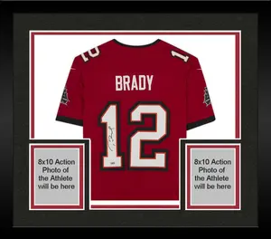 Framed Tom Brady Tampa Bay Buccaneers Super Bowl LV Champions Autographed Red Nike Limited Jersey - Fanatics Authentic Certified