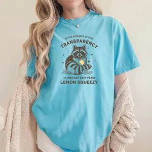 Raccoon Lemon Comfort Color - DTG T Shirt