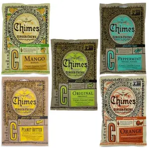 Chimes Ginger Chews Candy Multiple Flavors Available 5 oz (2 Pack)