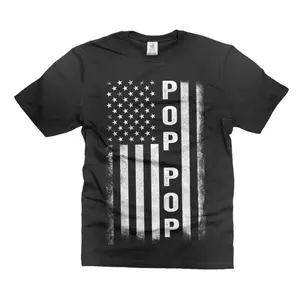 Men's Cotton Knit Short-Sleeve Round Neck Graphic Casual Sports Top - USA Flag Design, All-Season Machine-Washable Menswear (Father's Day Gift Option for Dads), Casual Sports Tops