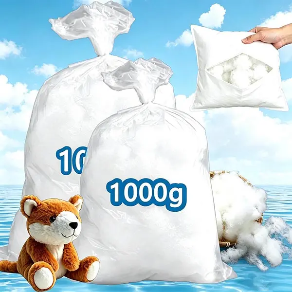 1000g/2.2LB polyester stuffing fill for crafts,premium poly-fill fiber stuffing-ideal for plush toys,crafts, cloud accents,decorative pillows, Christmas tree decorations, more . - machine washable