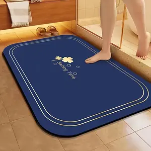 A super absorbent floor mat, suitable for bathroom anti slip, quick drying and soft diatomaceous mud bath mat, carpet shower bathtub outdoor door mat, home decoration, autumn decoration, bathroom decoration