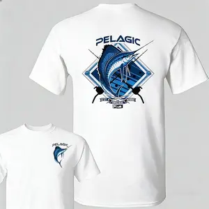100% Cotton - Pelagic Original Marlin Fishing Graphic T-Shirt Ocean Sport Marine Style Tee for Men Women ,t shirt for men graphic tee