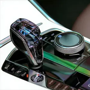 Premium Crystal Gear Shifter Knob - LED Illuminated, Comfortable Grip, Interior Makeover outdoorfun