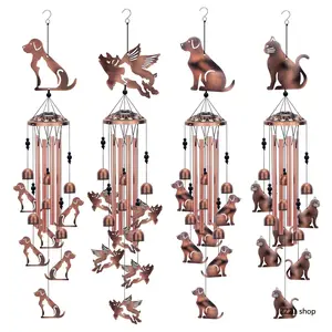 Animal Wind Chimes Outdoor Memorial Windcatcher Romantic Metal Deep Tone Sympathy Bell Blessing Gift for Garden Yard Balcony Festival Aesthetic Decor