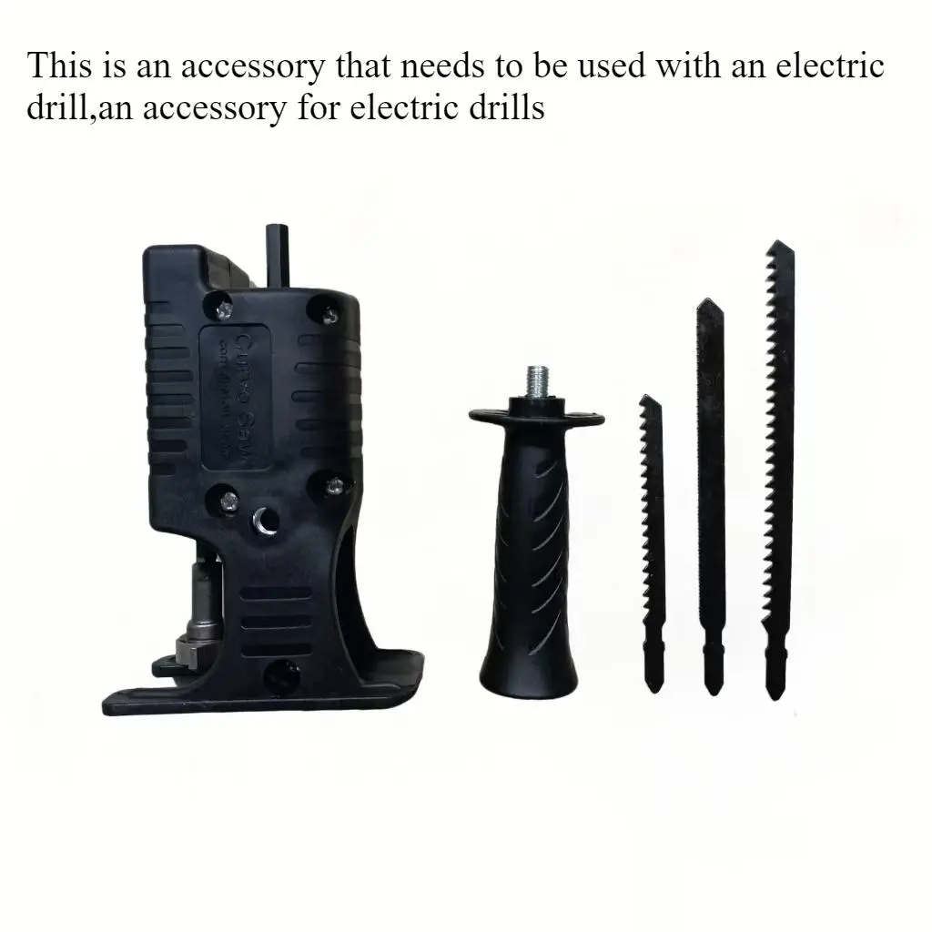 Electric drill retrofit electric saw portable reciprocating saw jigsaw converter with 3 saw blades woodworking conversion saw Power Tools chainsaw Heavy Duty Industrial Cutting Handle