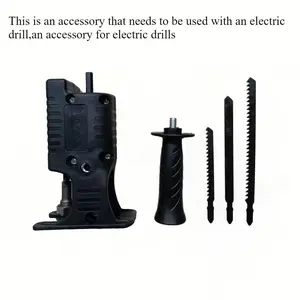 Electric drill retrofit electric saw portable reciprocating saw jigsaw converter with 3 saw blades woodworking conversion saw Power Tools chainsaw Heavy Duty Industrial Cutting Handle