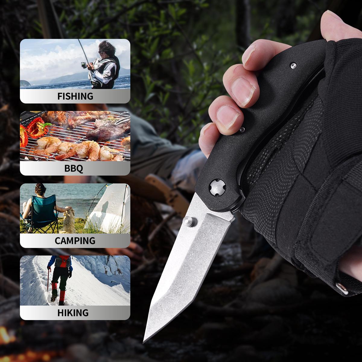 Tactical Everyday Carry Folding Knife, Durable Outdoor Utility Tool for Camping