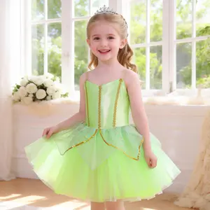 Sparkly Green Tulle Fairy Princess Dress，Birthday Dress for Girls