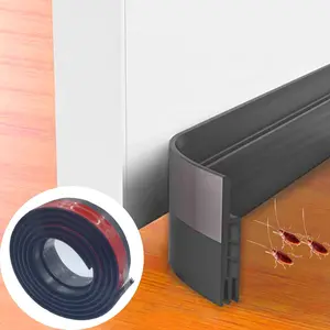 Under Door Draft Stopper 39” – Adhesive Door Sweep for Noise, Dust & Cold Air Blocker, Easy Install Weather Seal for Interior & Exterior Doors
