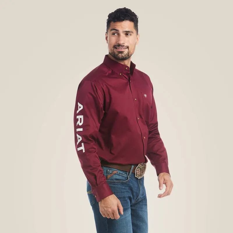 Ariat Team Logo Twill Shirt - Burgundy