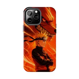 Naruto & Kurama Phone Case | Nine Tails Fox Anime Cover - Phone Cover for iPhone 7-17 Pro Max / for Samsung S21-S25 Ultra