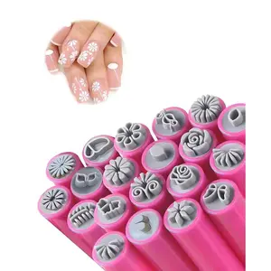 20 PCS Nail Art Stamp Pen, Diy Sellos Artesanales Para Uñas for Women Girls