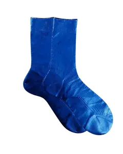 Ribbed Laminated Socks in Mare, from Maria La Rosa