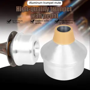 Rubber Sealed Aluminum Alloy Trumpet Mute, Small Size, Durable Sound Modifier, Ideal for Practice and Performance, Music Accessories