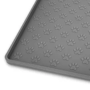 Pet Placemat for Dog and Cat, Mat for Prevent Food and Water Overflow, Suitable for Small, Medium and Big Pet, Silicone