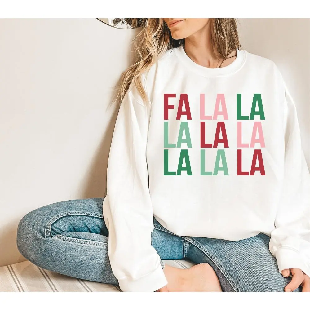 Fa La La La La Sweater, Christmas Sweatshirt, Fa La La La La Christmas Sweatshirt, Women's Holiday Shirt, Men's Holiday Shirt, Red & Green Holiday Sweatshirt, Fun Christmas Shirt, Fa La La La La, Family Festive Christmas Party, Cute Christmas Holiday