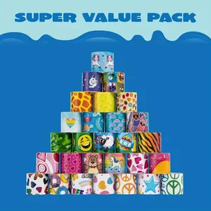 144pcs Slap Bracelets, Colorful Animal Designs, Party Favors