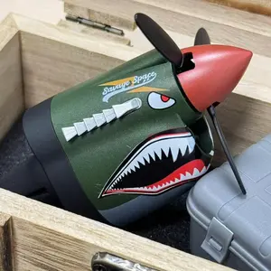 TP-40 Fighter Aircraft Aromatherapy Cart - 2025 New Mechanical Classic Design, Shark/Tiger Head Grille, Battery-Free Air Freshener, Small Propeller Ventilation System, and Compressed Fragrance Refills (Green)