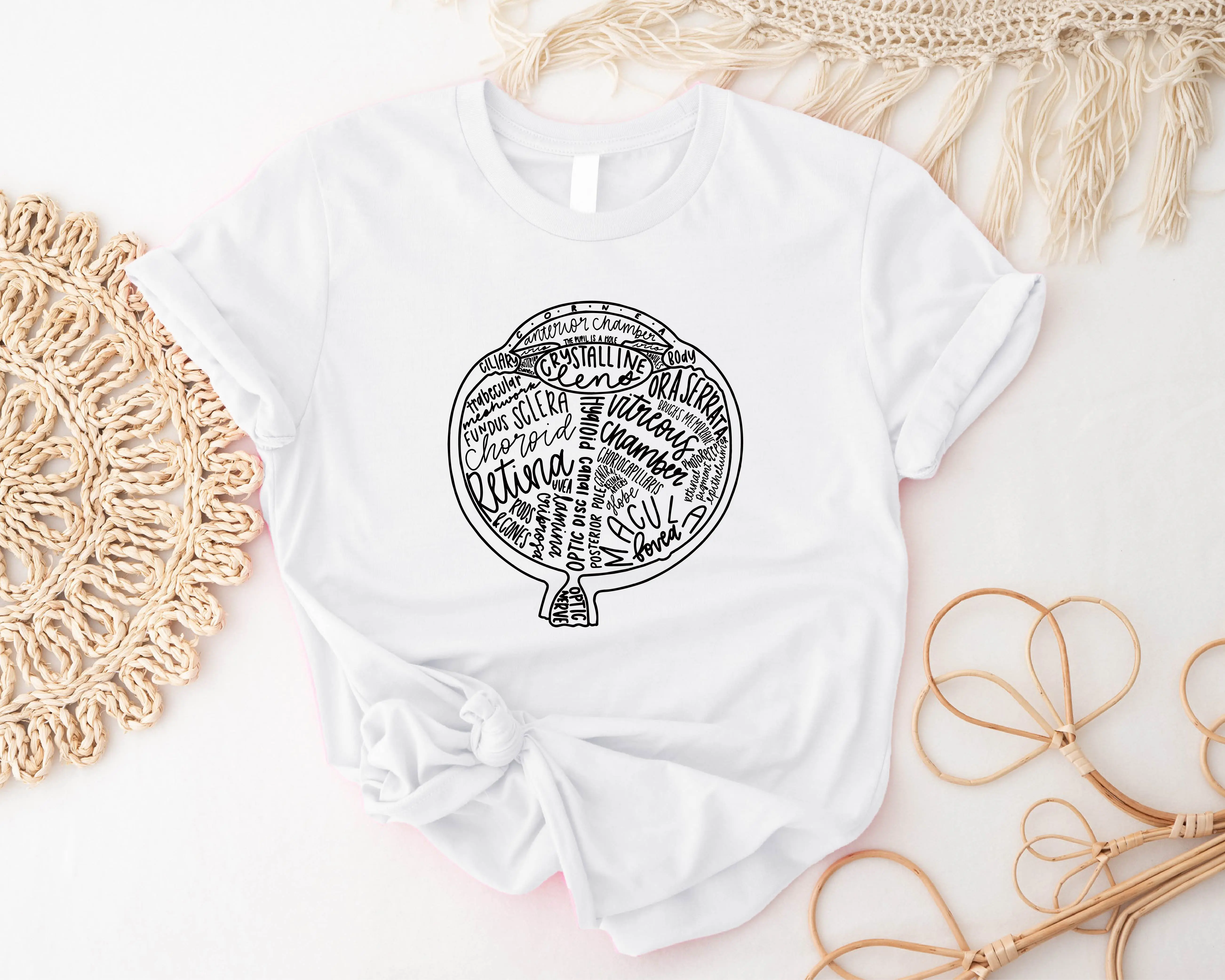 Optometry T-shirt, Eye Anatomy Shirt, Ophthalmologist Gift, Ophthalmic Tech Tee, Optician T-shirt, Optometrist Gift, Optometry Clinic T-shirt