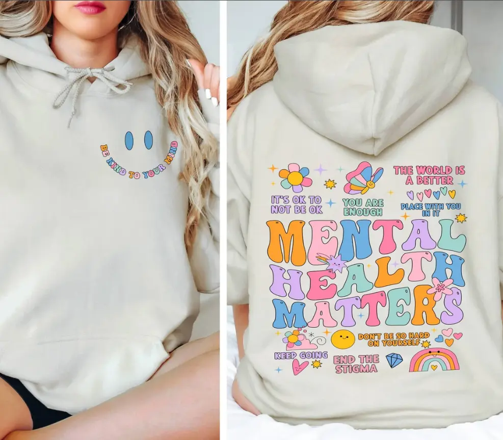 Women Inspirational Hoodie, Mental Health Hoodie, Anxiety Hoodie, Inspirational Hoodie, Positive Quotes Hoodie