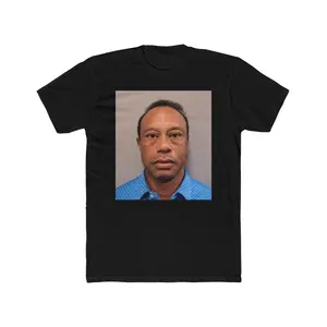 [SALE UP TO 50%] Tiger Woods Mugshot T-Shirt, Ironic Golf Meme Shirt, Vintage Sports Graphic Tee, Funny Golfer Gift, Unisex