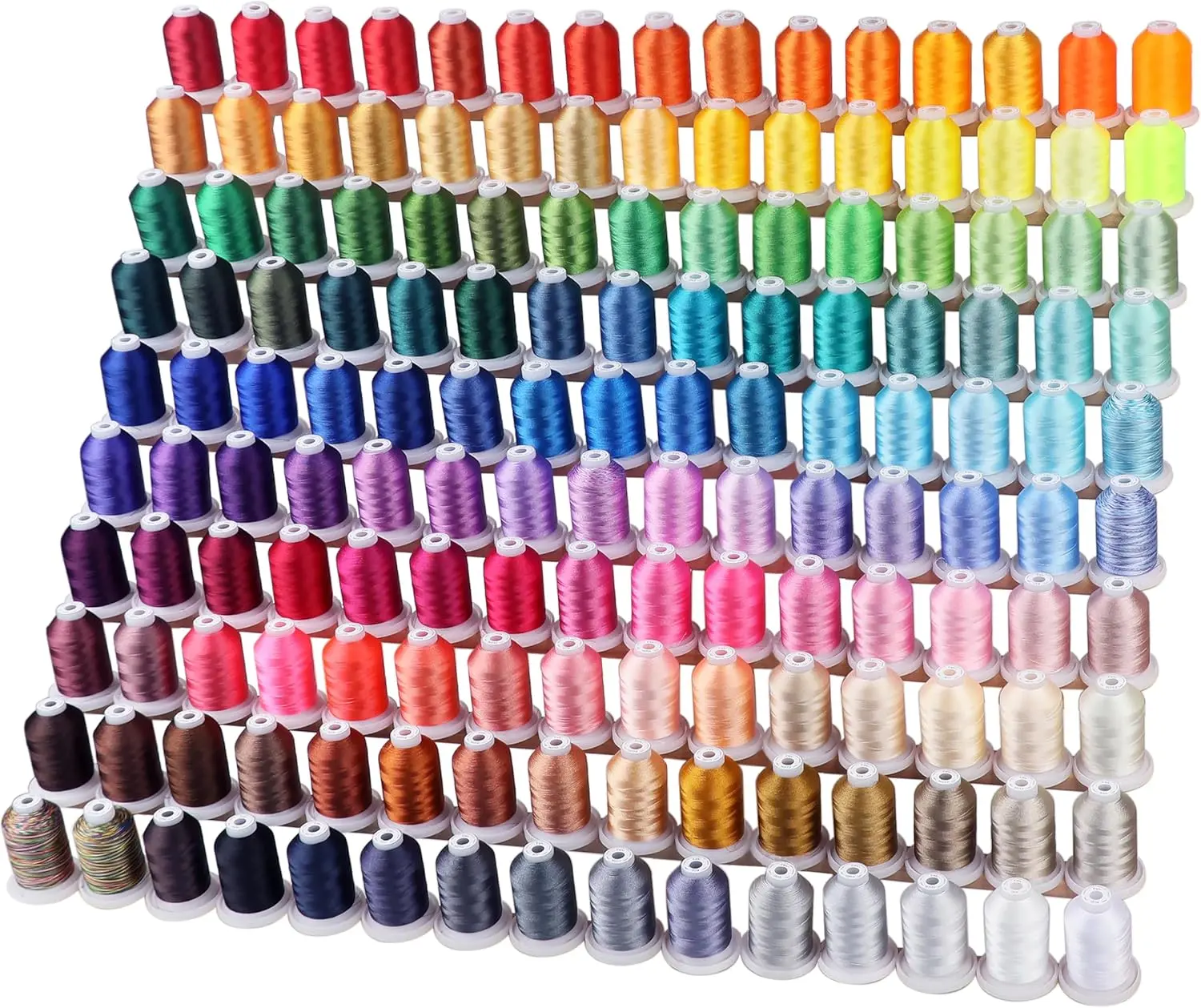 New brothread Embroidery Machine Thread Mega Kit  Compatible with Brother & Janome Polyester Embroidery Thread 40WT 1000M/1100YD Each Spool for Home-Used & Commercial Embroidery Machines, mothersdaygift