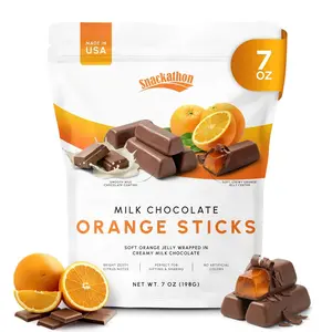 Snackathon Milk Chocolate Orange Sticks, Resealable Bag