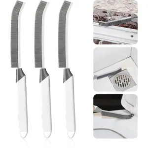 Thin Cleaning Brush Set - Gap Cleaning Tools, Multi-Purpose Hard Bristle Grout Scrub Brushes & Grout Cleaner Brush for Deep Scrubbing in Kitchen, Bathroom, Toilet, Sink Gap 3 count