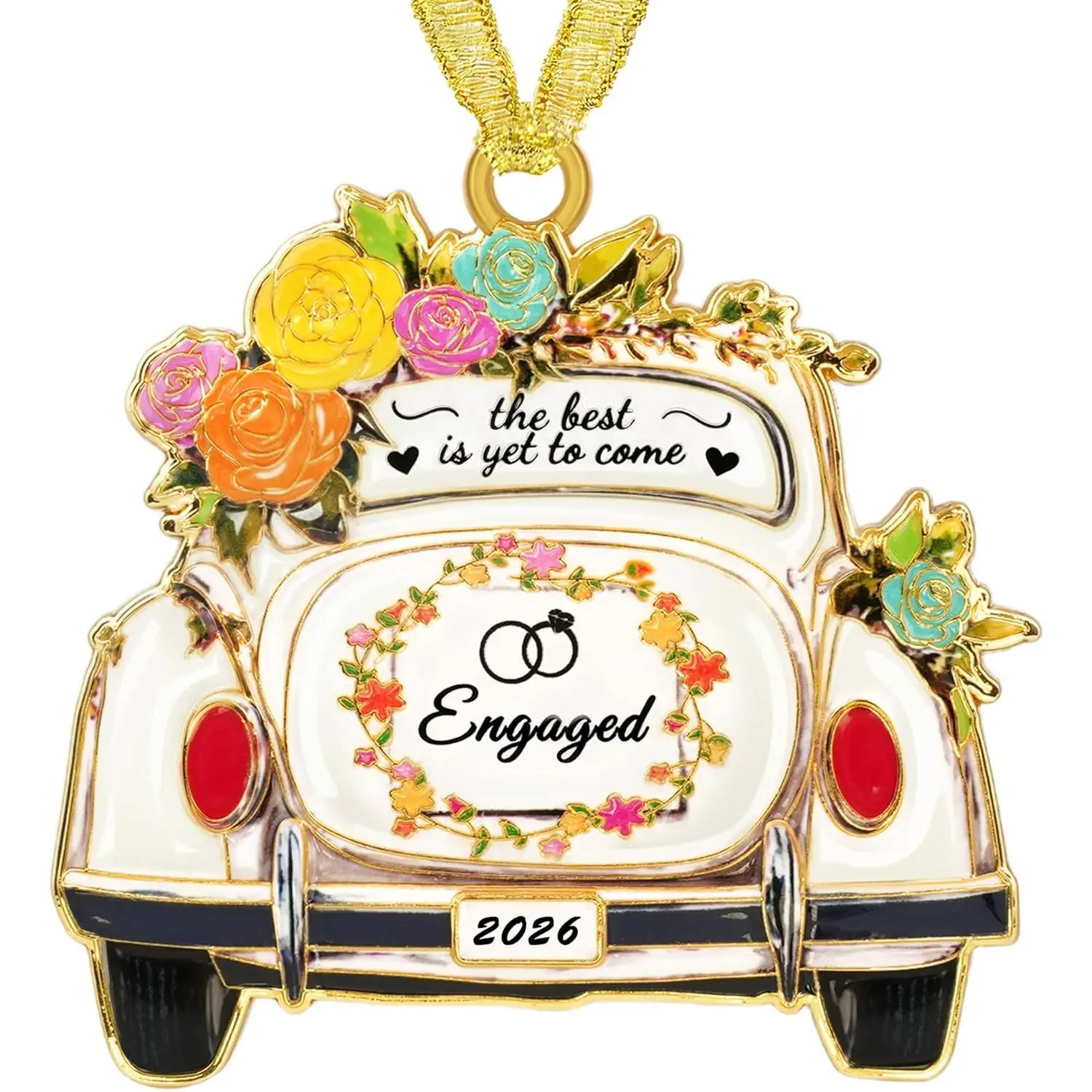 Engagement Gifts for Couples 2026 Engagement Ornament, Best Gifts for Newly Engaged Couple Bride to Be Bridal Shower Gift for Fiance Friend Daughter Christmas Ornament