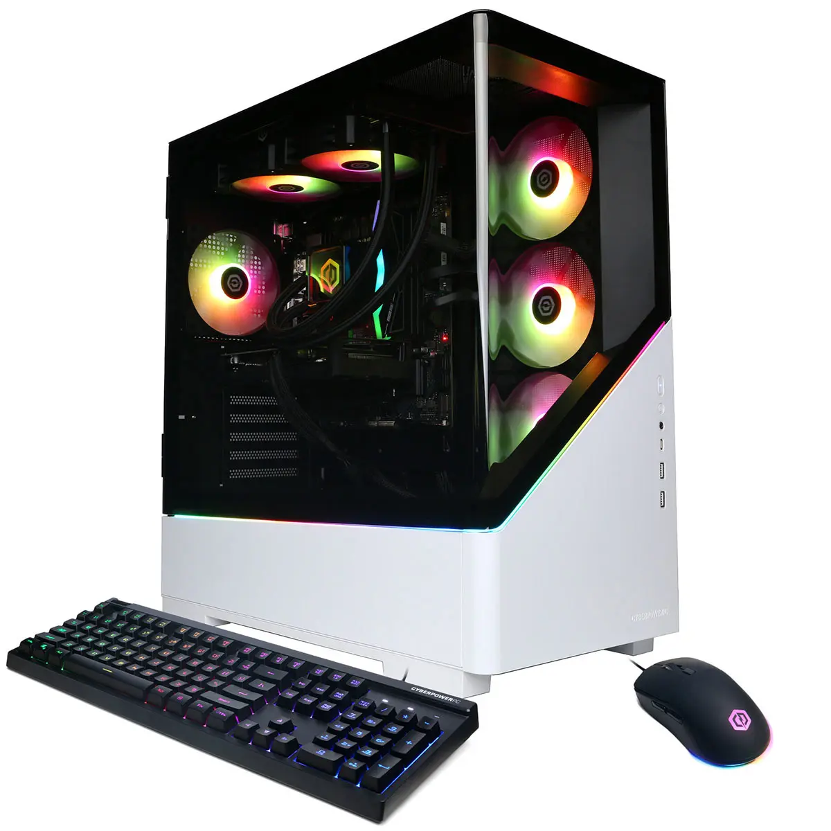 CyberPowerPC Gamer Supreme Liquid Cooled Gaming Desktop Computer, Intel Core Ultra 7 265F 2.4GHz, 16GB RAM, 2TB SSD, NVIDIA GeForce RTX 5060 8GB, Windows 11 Home, White