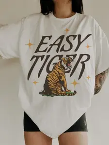 Victoria Maxwell, Comfort Colors, Easy Tiger Tee, Trendy aesthetic comfort colors graphic tee, vintage inspired graphic tee, Gift for her