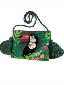 Handmade Crossbody Wayuu Upholstery Handbag With upholstered