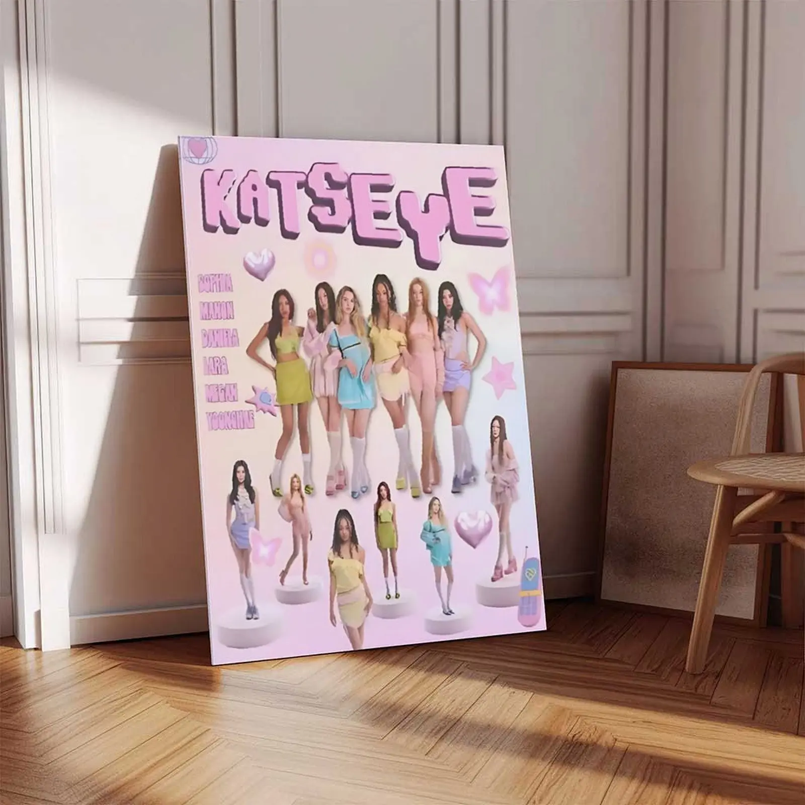 PIKPAKA K-Pop Group K-Katseye High-Definition Waterproof Art Poster, suitable for home, bar, and cafe decoration | Fade-resistant, non-adhesive, and vibrant DIY wall art | Perfect decorative poster for offices and living rooms.