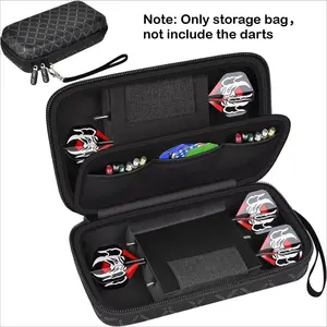Dart Case for 6 Steel and Soft Tip Darts, Upgraded Darts Carrying Storage Holder Fits for Dart Tips, Shafts and Flights and Extra Accessories, Rhombus, Darts Gear(Box Only)