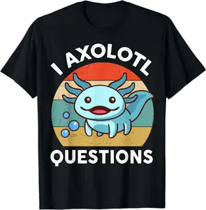 I Axolotl Questions Cute Axolotl-Shirt Funny Boy Girl Kids T-Shirt