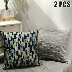 2-Piece Set, 18x18 Inch Zippered Cushions, Breathable Comfort Design, Ideal for Sofa & Bedroom Decor, Seasonal Use Pillows