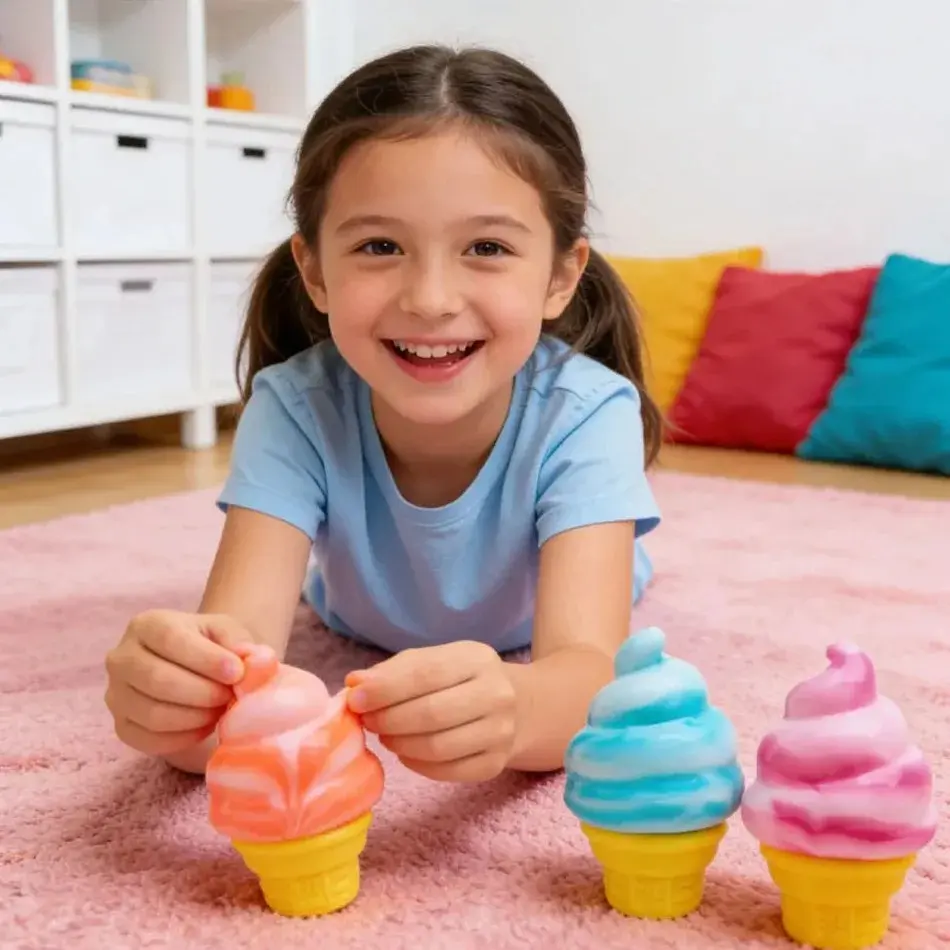 Schylling Ice-Cream Sensory Toys Stress Relieving Blocks Pinching Relieving Puzzle Solving Venting Children Souvenir